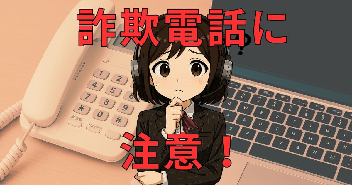 08057963950【総務省の職員を名乗る】不審電話に注意！